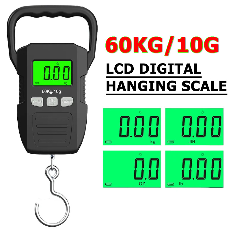 Tape Dispenser Weighted - Balance suspendue numérique LCD 60kg/10g, Balance