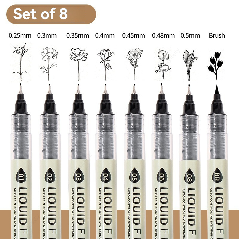 Copic Marker Sketch - Lot de 12 stylos marqueurs noirs