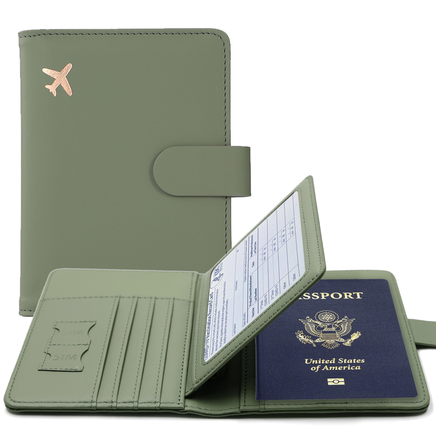 Index Card Holder - Étui de couverture de passeport RFID,