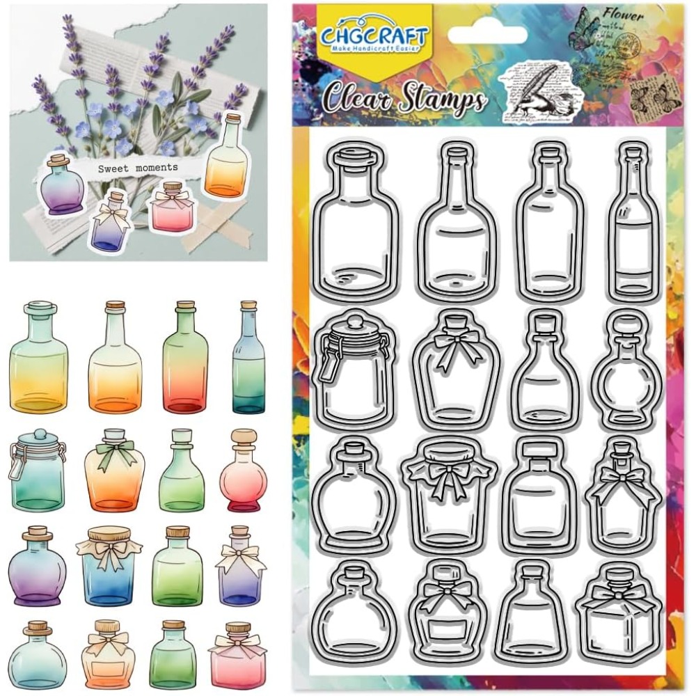 Fountain Pen Bottled Ink - Timbres transparents de styles variés pour