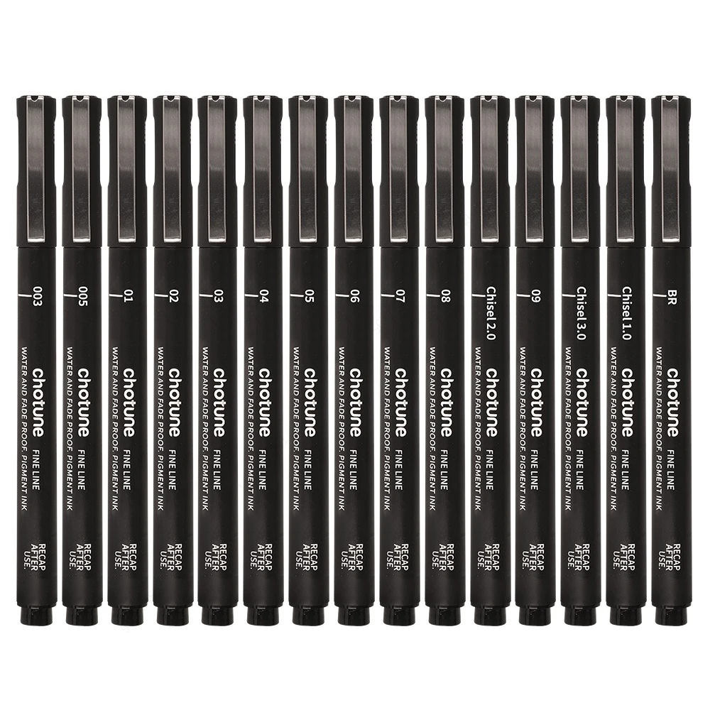 Micro stylos noirs, 15 tailles - Copic Marker Sketch avis et prix